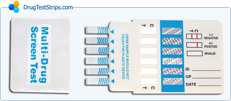 6 Drug Test Card (COC/AMP/mAMP/THC/OPI/OXY)